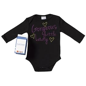 Spoilt Rotten - Gorgeous Little Lady Baby Babygrow / Bodysuit Organic Baby Clothing 100% Organic Sizes 12-18 months BLACK + in funky Milk Carton