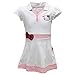 Hello Kitty Girls` Princess Sleeve V Neck Tennis Dress White
