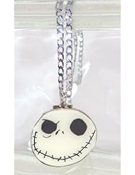 Entertainment Memorabilia: Nightmare Before Christmas Jacks face Pewter with enamel charm Double-sided & chain