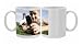 Girl using a mobile phone Photo Mugs