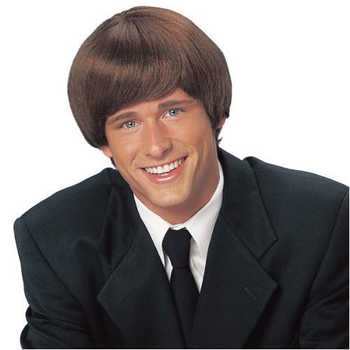 60s Beatles Moptop Brown Costume Wig