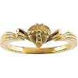 14K Yellow Gold Gift Wrapped Heart Chastity Ring