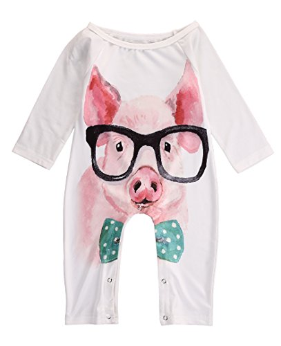 Baby Boy Girl 3D Animal Printed Romper Long Sleeve Jumpsuit Playsuit Outfits