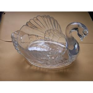 Acrylic Swan Clear Plastic Crystal Cut Bowl Centerpiece 9 Inches Big by Party Favors Plus
