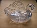 12 Acrylic Swan Clear Plastic Crystal Cut Bowl Wedding Shower Favor 4.75 Inches Big