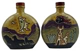 20 Oz. MARA Stoneware COLLECTIBLE Liquor Flask DECANTER Coyote DESERT Southwest