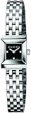 Gucci Women's YA128507 G-Frame Square Steel Bracelet Black Diamond Dial Watch
