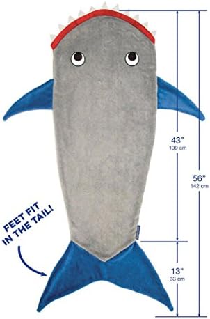 Roluck Shark Mermaid Tail Blanket Super Soft Living Room Leisure Style Sofa Sleeping Blanket for Kids Aged at 3-12 (Gray)