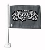 San Antonio Spurs Car Flag (Silver Background)