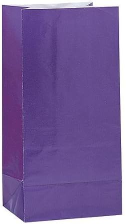 Party Supplies Deep Purple Paper Party Favor Bags, 12pk