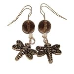 Smoky Quartz Earrings 12 Dangle Firefly Facet Cut Brown Silver Crystal Healing Gemstone 2.2