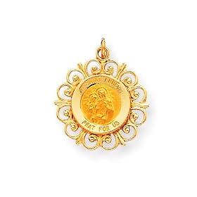 14k S. Anne Medal Pendant