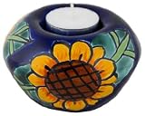 Sunflower Mexican Talavera Tea Light Candle Holder