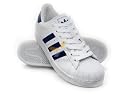 NEW ADIDAS SUPERSTAR II TRAINERS (MENS) UK 7 WHITE NAVY BLUE