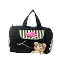 [Bear Catch the Fish] 100% Cotton Canvas Shoulder Bag / Swingpack / Travel Bag