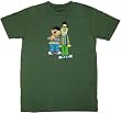 Sesame Street Bert and Ernie Military Green Men's T-Shirt Tee
