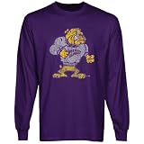 NCAA Western Illinois Leathernecks Distressed Primary Long Sleeve T-Shirt - Purple