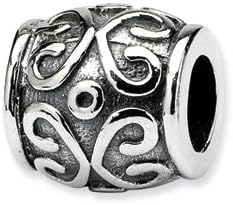 Sterling Silver Reflections by SimStars Scroll Bali Bead Charm