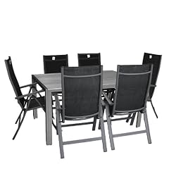 Gartengarnitur Alu Non Wood 150x90cm Hochlehner - 7tlg