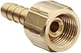 Dixon OA61 Oxygen Hose Brass Fitting, Coupler, 9/16"-18 UNF Right Hand Female, 1/4" Hose ID Barbed