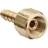 Dixon OA61 Oxygen Hose Brass Fitting, Coupler, 9/16"-18 UNF Right Hand Female, 1/4" Hose ID Barbed