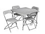 Office Star 5-Piece Folding Table and Chair Set