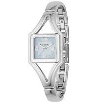 Fossil Ladies Dress, SS Case and Bracelet, Blue Dial ES1991