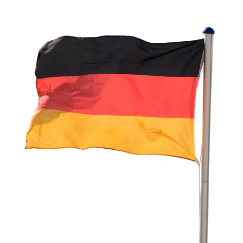 Aluminium Fahnenmast Flaggenmast 6,20 Meter, inkl. Deutschland Flagge Fahne + Bodenhülse