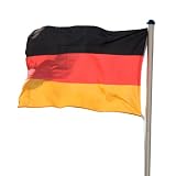 Aluminium Fahnenmast Flaggenmast 6,20 Meter, inkl. Deutschland Flagge Fahne + Bodenh�lse