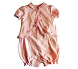 Heart bubble romper with matching jacket, 100% pima cotton