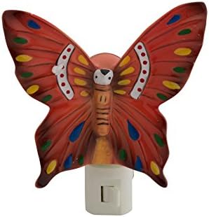 UNIQLIGHT Kids Fun Nightlights In Many Cute Options Plus A FREE "SHOP USA" Eyemask(Orange Butterfly)