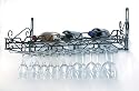 Concept Housewares 8 Bottle Wall/Ceiling Mount Glass & Wine Rack