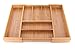 ForHauz Adjustable Bamboo Silverware Utensil Drawer Organizer with 7 Expandable Slot Compartments, Brown