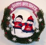 Scottish Christmas St. Louis Cardinals Team Snowman Christmas Wreath 20"