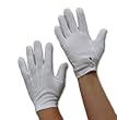White 100% Cotton Gloves with Snap Closure