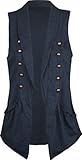 FULL TILT Military Button Womens Vest