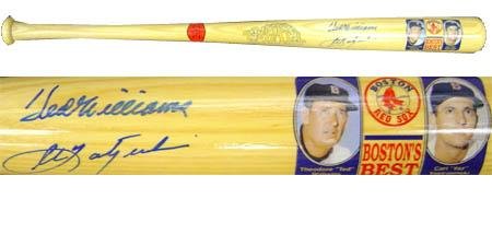 Carl Yastrzemski Autographed Baseball - Ted Williams - Autographed MLB Bats