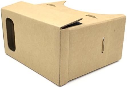 Google Cardboard Kit by 3D Virtual Reality Compatible with Android &amp; Apple Easy Setup Instructions Machine Cut Quality Construction Lenses HD Visual Experience