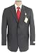 Search Our Specialty Mall : Ralph Lauren Mens Single Breasted 2 Button Grey Pinstripe Wool Suit - Size 44R