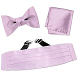 Baby Lilac Freestyle Bow tie by Elite Solid lilac silk cummerbund sets