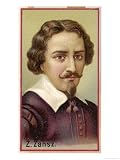 Zacharias Janssen or Jansen or Zansz Dutch Spectacle Maker Who Invented the Compound Microscope Art Giclee Poster Print, 36x48