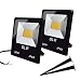 GLW 30W LED Flood Light 12V~60V AC/DC Outdoor Landscape Lighting 3000K 2700LM Warm White Waterproof Work Light with Spike Standã€2 Packã€‘
