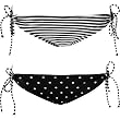 Roxy Rock Steady 70's Lowrider Tie Side Reversible Bikini Bottom - Women's