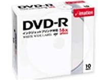 Imation  DVD-R 4.7GB データ用(16倍速) ワイドエリアフリープリント(ホワイト) 10枚パック DVD-R 4.7PWBx10P