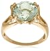 10k Yellow Gold Green Quartz Ring, Size 7