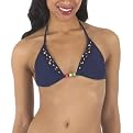 Bikini Love: Ashley Paige Knit Webbed Top - Blue
