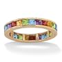 Multi-Gemstone 10k Eternity Ring
