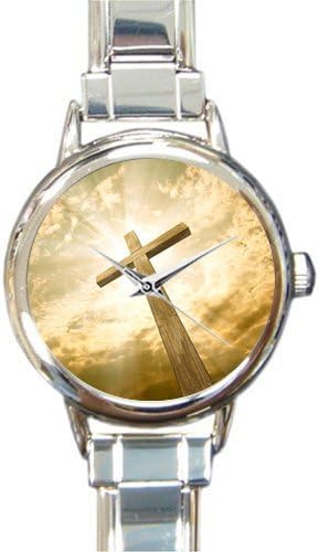 Special Design Renaissance Collection, Christian Religious Gift Prayer, Praying Hands Round Italian Charm Watch