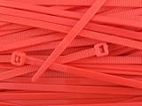 8 Inch Red Standard Nylon Zip Tie - 100 Pack