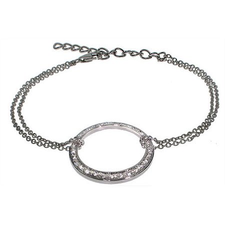 Click here for Diamond CZ O Silver Chain Bracelet prices